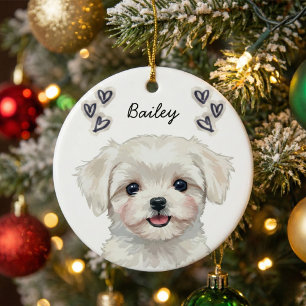 Décoration En Céramique Cadeau Personnalisé avec Photo et Nom de l'Animal