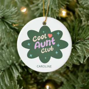 Décoration En Céramique Cadeau personnalisé Club Tante Cool pour Tante Rét