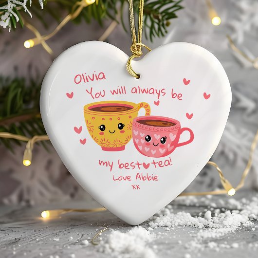 Décoration En Céramique Cadeau personnalisé Coeurs de Bestie