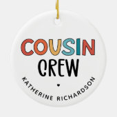 Décoration En Céramique Cadeau personnalisé de cousins jumelés Cousins (Dos)