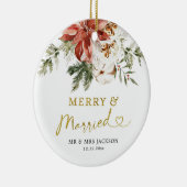Décoration En Céramique Cadeau personnalisé de Noël Marié (Droite)