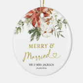 Décoration En Céramique Cadeau personnalisé de Noël Marié (Gauche)