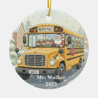 Décoration En Céramique Cadeau personnalisé de Noël pour le conducteur de 