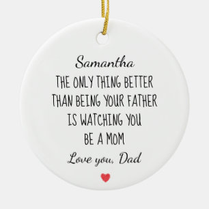 Décoration En Céramique Cadeau personnalisé de père à fille "Vous regarder
