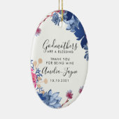 Décoration En Céramique Cadeau personnalisé Godmère Baptême (Droite)