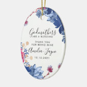 Décoration En Céramique Cadeau personnalisé Godmère Baptême (Gauche)