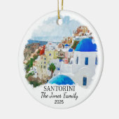 Décoration En Céramique Cadeau personnalisé Santorin, Grèce (Gauche)
