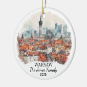 Décoration En Céramique Cadeau personnalisé Varsovie, Pologne (Gauche)