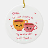 Décoration En Céramique Cadeau photo Bestie personnalisé (Devant)