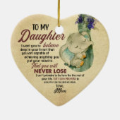 Décoration En Céramique Cadeau pour fille - de maman (Dos)