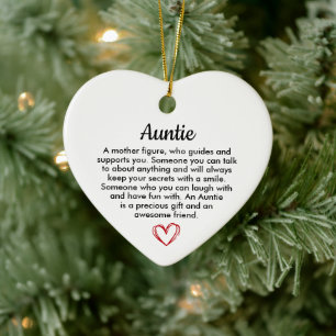 Décoration En Céramique Cadeau pour Tante, Cadeau pour Sœur, Cadeau Tante