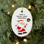 Décoration En Céramique Cadeaux de vacances de volleyball<br><div class="desc">Un cadeau de Noël de collection de volley-ball créatif avec la citation originale "Ayez un volley jolly Christmas". Pour personnaliser modifier le texte pour l'ajouter ou son nom.</div>
