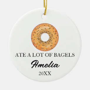 Décoration En Céramique Cadeaux drôles de bagel Ornement, Amateurs de bage