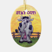 Décoration En Céramique Cadeaux et accessoires de vache (Dos)