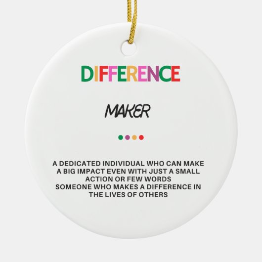 Décoration En Céramique Cadeaux pour femmes qui font la différence, Cadeau (Devant)