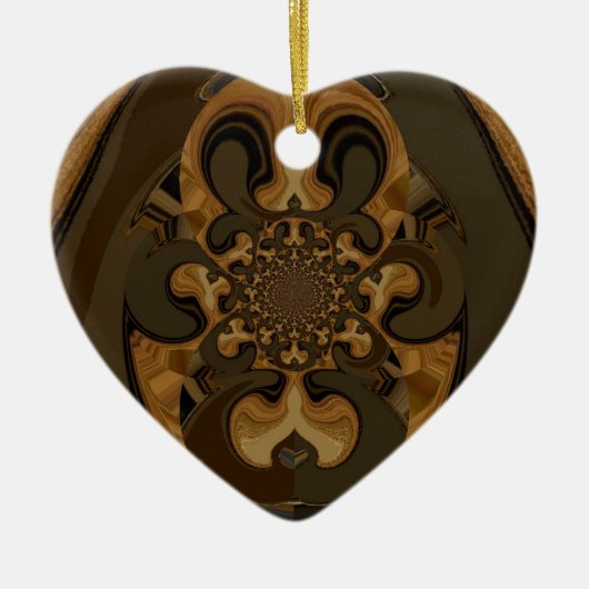 Décoration En Céramique Café Brown Flux Kaleidoscope Art Imprimer (Devant)