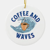 Décoration En Céramique Café et Vagues (Devant)