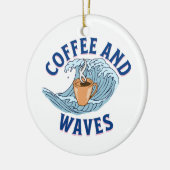 Décoration En Céramique Café et Vagues (Gauche)