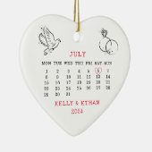 Décoration En Céramique Calendrier cardiaque Mariage d'été 2024 (Droite)