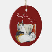 Décoration En Céramique Calico Cat Gnome thème Noël aquarelle Cerami (Droite)