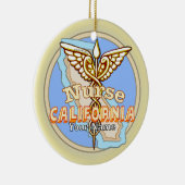 Décoration En Céramique California Nurse Caduceus (Droite)