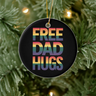 Décoration En Céramique Câlins de papa gratuits Mois des fiertés LGBTQ Fie