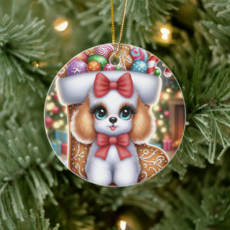 Décoration En Céramique Câlins en pain d'épices : Un plaisir de caniche de
