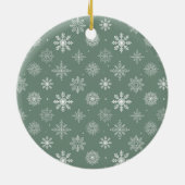 Décoration En Céramique Calligraphie Cœur M. et Mme Mariage Vert Sauge (Dos)