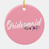 Décoration En Céramique Calligraphie simple du Mariage de Bridesmaid | Orn (Dos)