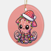 Décoration En Céramique calmar colossal Joyeux animaux d'hiver de Noël (Gauche)