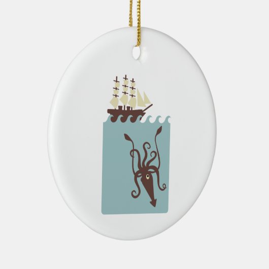 Décoration En Céramique Calmar géant (Droite)