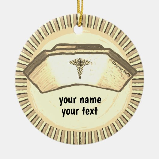 Décoration En Céramique Calot de infirmière rétro (Devant)