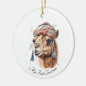 Décoration En Céramique Camel de Noël, personnalisable (Gauche)