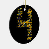 Décoration En Céramique Camion de construction Enfants 4e anniversaire 4 a (Droite)