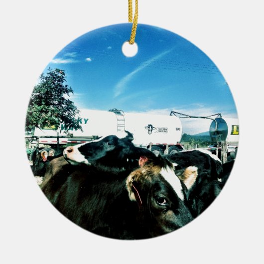 Décoration En Céramique camion de lait (Devant)