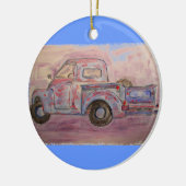 Décoration En Céramique camion de patine bleue antique (Gauche)