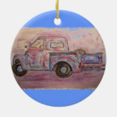 Décoration En Céramique camion de patine bleue antique (Dos)