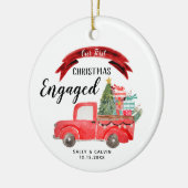 Décoration En Céramique Camion rouge Noël 1er Noël engagé (Gauche)