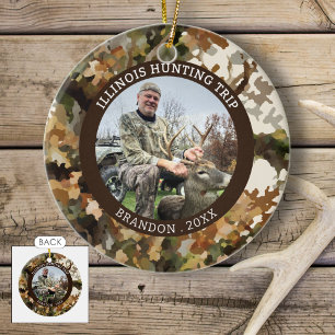 Décoration En Céramique Camouflage de chasse personnalisé avec une photo