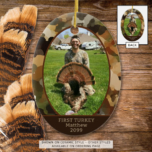 Décoration En Céramique Camouflage de chasse Une photo personnalisée