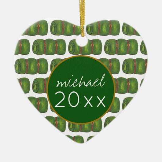 Décoration En Céramique Camp de couchage d'été Sac de couchage vert (Devant)