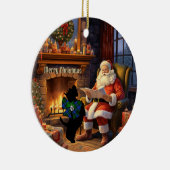 Décoration En Céramique Campbell Scottie Dog & Père Noël Personnalisé (Droite)