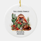 Décoration En Céramique Camping personnalisé Désert/Sud-Ouest (Dos)