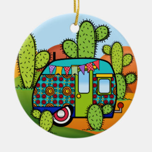 Décoration En Céramique Camping Trailer Ornament céramique