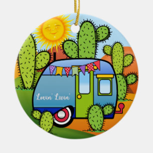 Décoration En Céramique Camping Trailer Ornament céramique