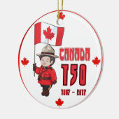 Décoration En Céramique Canada 150 ans (Gauche)