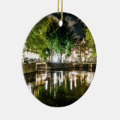 Décoration En Céramique canal de nuit à Amsterdam, Pays-Bas (Droite)