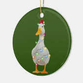 Décoration En Céramique Canard avec lumière Casquette Noël (Gauche)