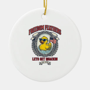 Décoration En Céramique Canard de la liberté humour patriotique vintage