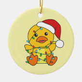 Décoration En Céramique Canard Noël Animaux d'hiver Canard de vacances (Devant)